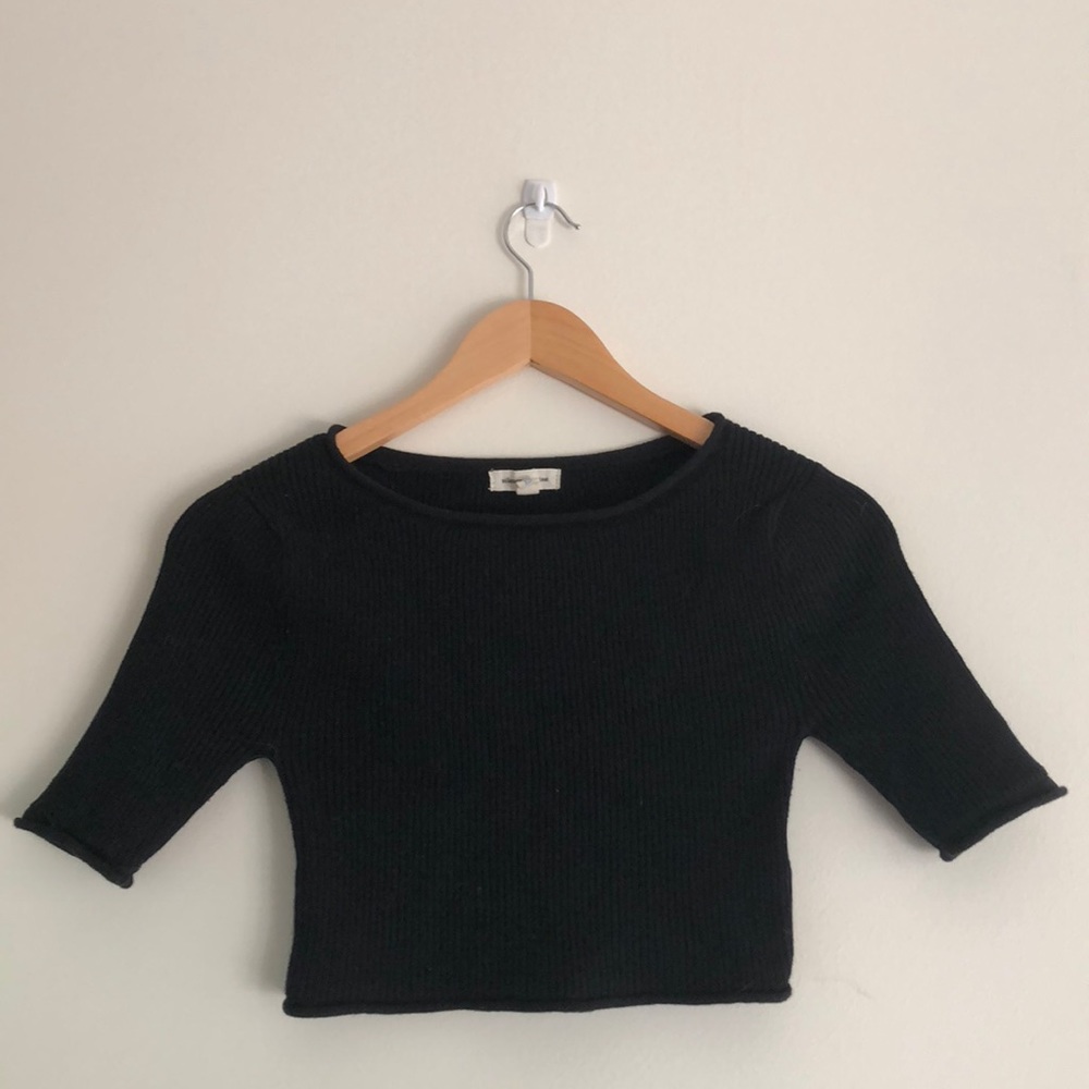 Silence and noise sweater crop top